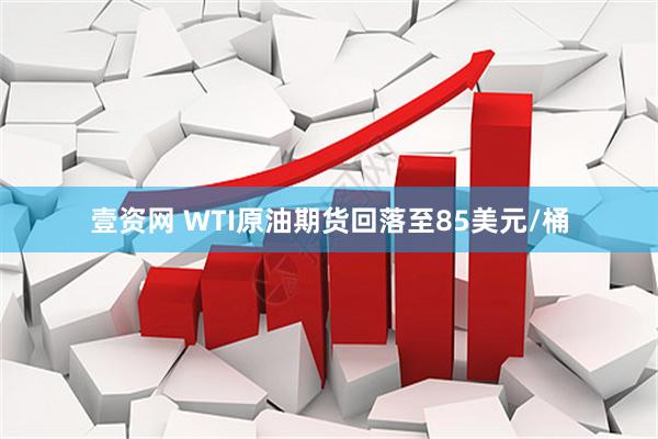 壹资网 WTI原油期货回落至85美元/桶